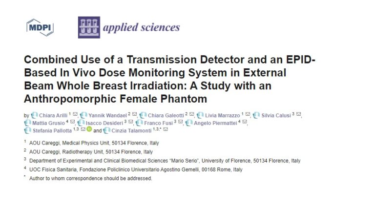 Talamonti - Combined use of IQM and Portal Dosimetry